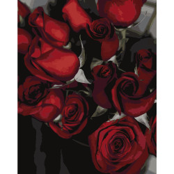 Wizardi Painting by Numbers Kit Roses 40x50 cm T40500312