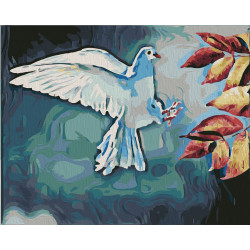 Wizardi Painting by Numbers Kit White Dove 40x50 cm T40500323