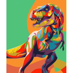 Painting by Numbers Rainbow Dinosaur 50x40cm T50400074