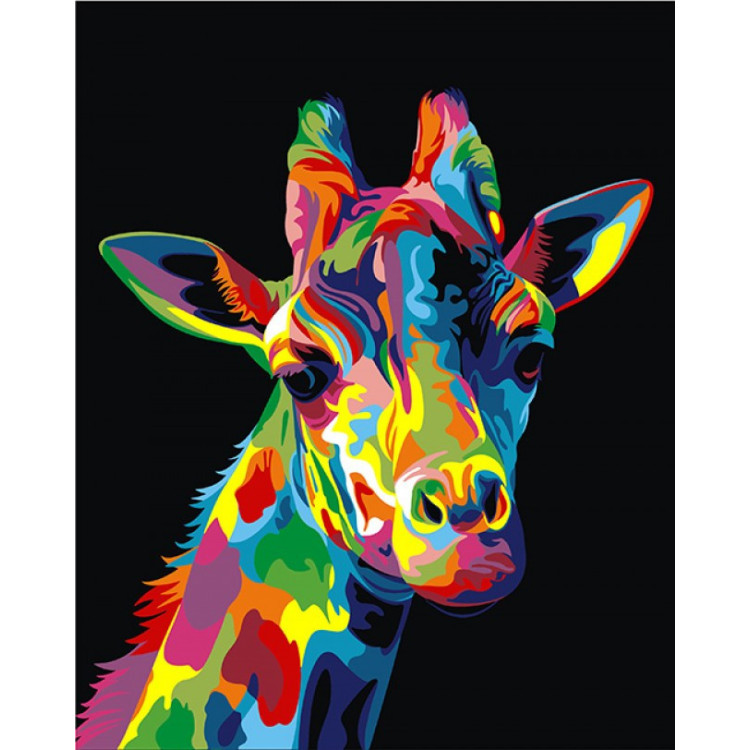 Paint by Numbers Kit Rainbow Giraffe T50400123