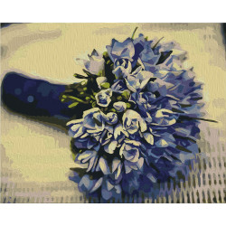 Wizardi Painting by Numbers Kit Bouquet 40x50 cm T40500326