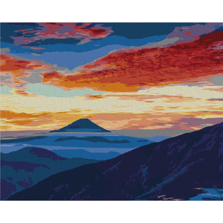 Wizardi Painting by Numbers Kit Sunset 40x50 cm T40500329