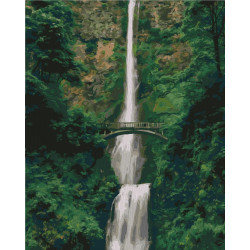 Wizardi Painting by Numbers Kit Waterfall 40x50 cm T40500330