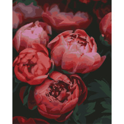 Wizardi Painting by Numbers Kit Gorgeous Peonies 40x50 cm T40500344