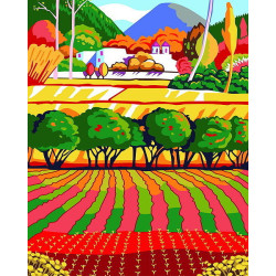 Paint by Numbers kit Rainbow Field 50x40 cm T50400195