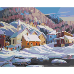 Painting by Numbers Mountain Village 50x40cm T50400264