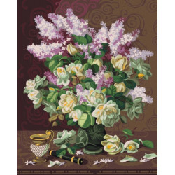 Paint by Numbers kit Lilac and English Roses 50x40 cm T50402111