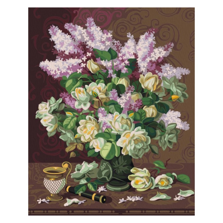 Paint by Numbers kit Lilac and English Roses 50x40 cm T50402111