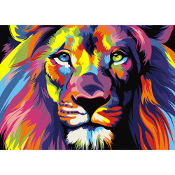 Painting by Numbers Rainbow Lion A4 29,7x21cm TA40106