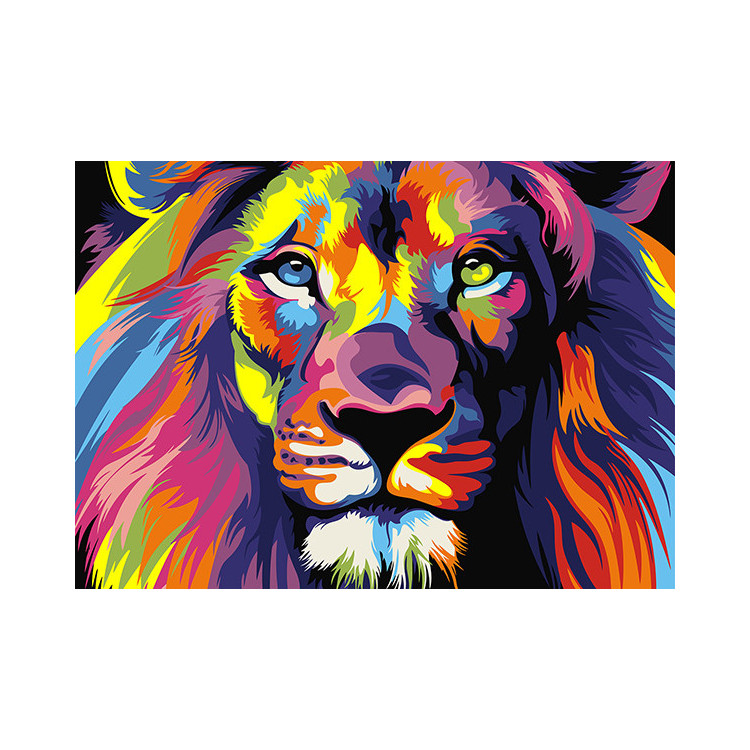 Painting by Numbers Rainbow Lion A4 29,7x21cm TA40106