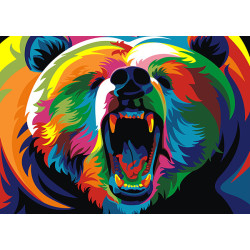 Painting by Numbers Rainbow Bear A4 29,7x21cm TA40109