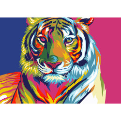 Painting by Numbers Rainbow Tiger A4 29,7x21cm TA40110