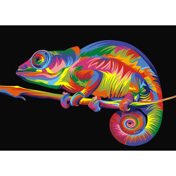 Painting by Numbers Rainbow Chameleon A4 29,7x21cm TA40114