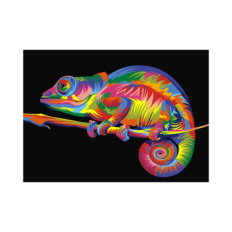 Painting by Numbers Rainbow Chameleon A4 29,7x21cm TA40114