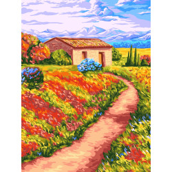 (SALE) Wizardi Painting by Numbers Kit Fragrant Expanses 40x50 cm A097