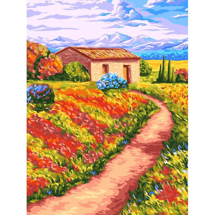 Wizardi Painting by Numbers Kit Fragrant Expanses 40x50 cm A097