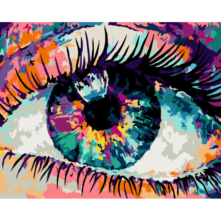 Rainbow eye 40x50 cm W005