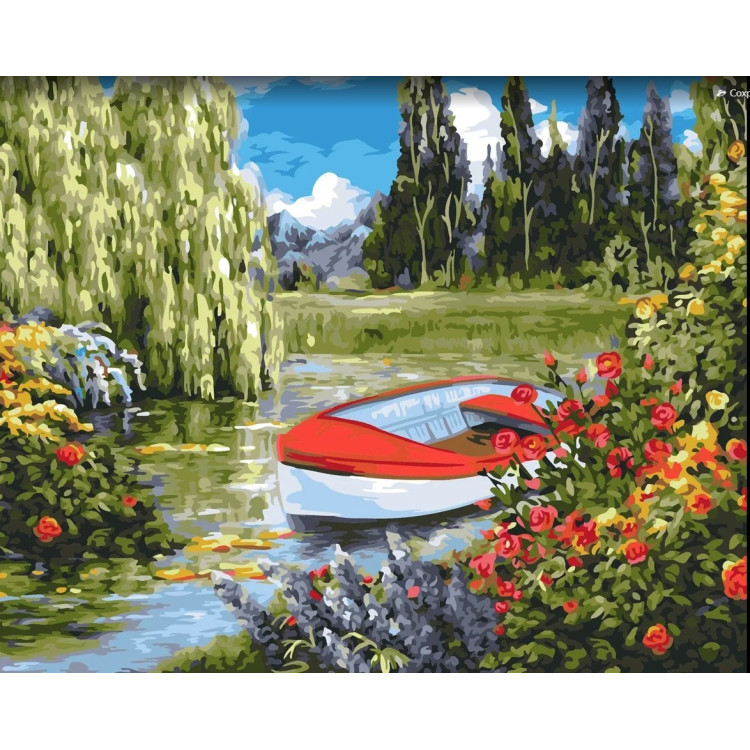 WIZARDI PAINTING BY NUMBER KIT. FLOWER BAY 40X50 CM  40x50 cm A103