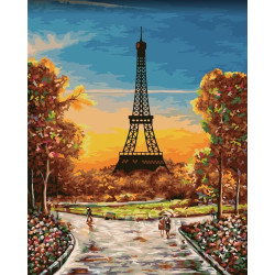 WIZARDI PAINTING BY NUMBER KIT. SHADES OF FRANCE 40X50 CM A104 A104