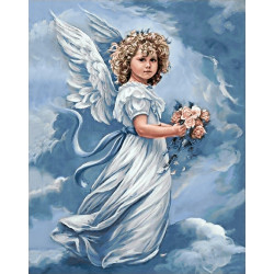 (discontinued)Angel with Flowers WD167