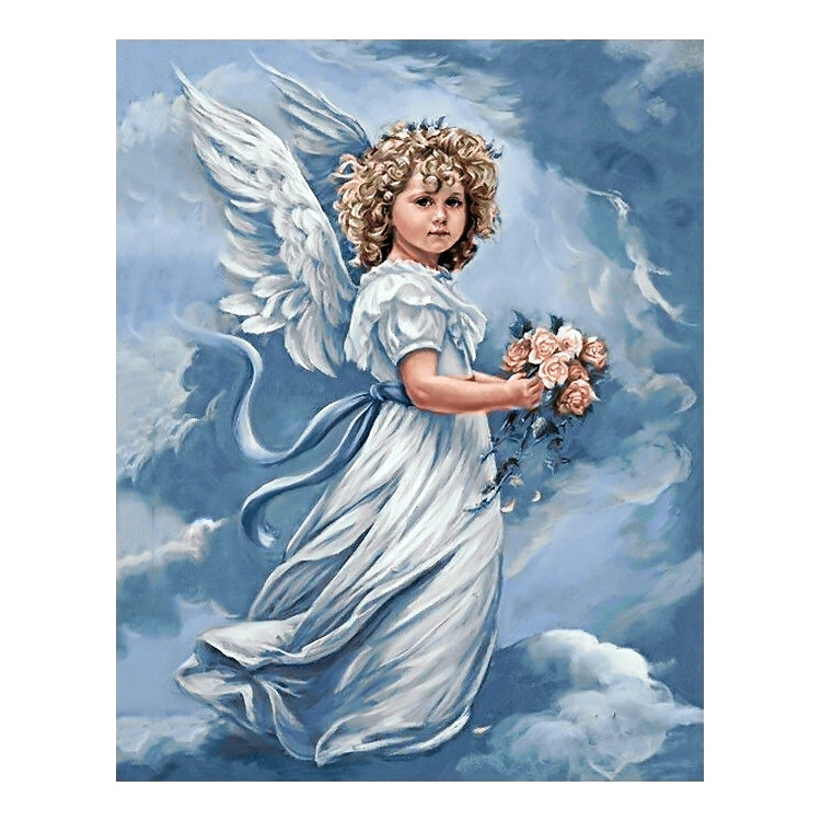 (discontinued)Angel with Flowers WD167