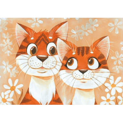 (Discontinued, SALE) Cats in Love 38*27 cm WD192