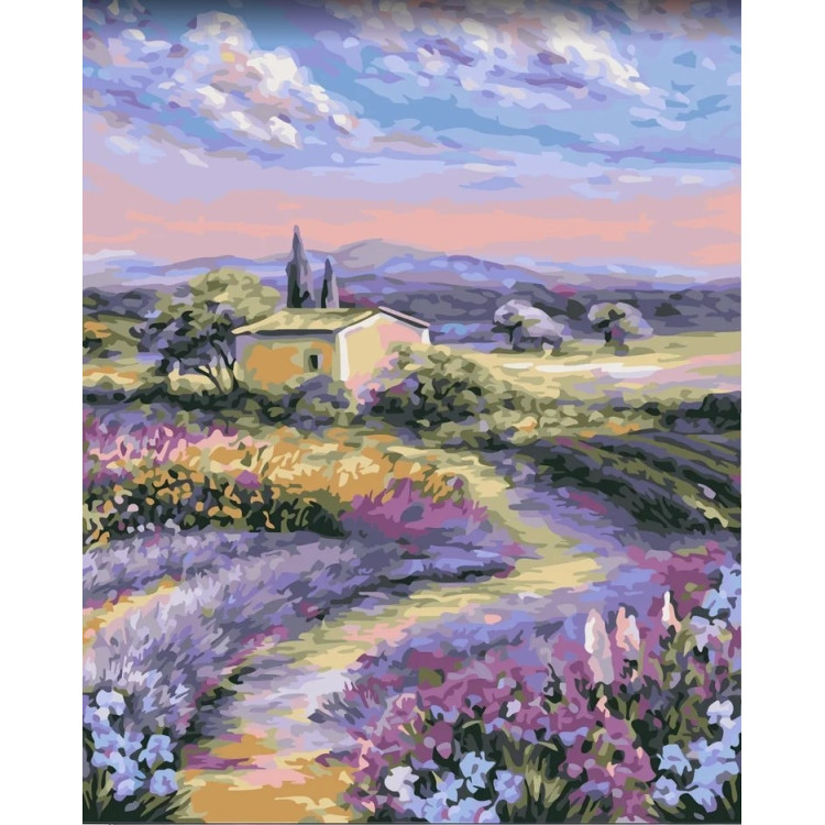 WIZARDI PAINTING BY NUMBER KIT. PASTEL SHADES 40X50 CM A153