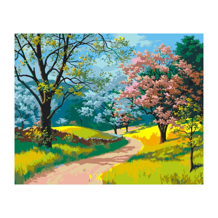 Paint by Numbers Kit Blooming Spring T40500067