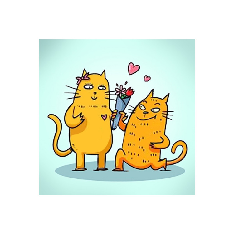 Cat Romance 20?20 cm WD2536