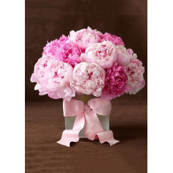 Peonies with Ribbon 27*38 cm WD003