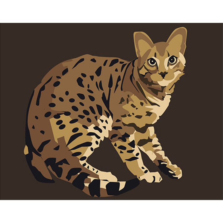 Paint by Numbers Kit Bengal Cat 16.5x13 cm T16130064