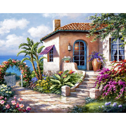 Coastal Cottage View 48*38 cm WD089