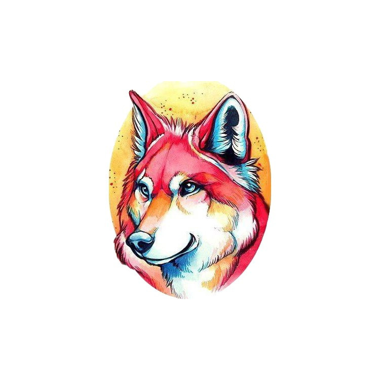 (Discontinued)Colourful Husky 20*20 cm WD2376