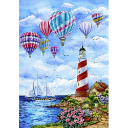 Lighthouse and balloons  70*100 cm WD2589