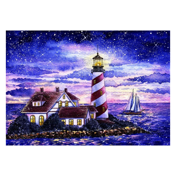 Lighthouse at dawn 100*70 cm  WD2590