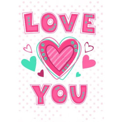 SALE (Discontinued) Love You 27*38 cm WD2314