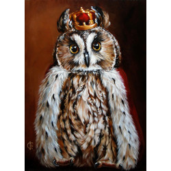 (Discontinued, SALE) Owl King 27x38 cm WD2468