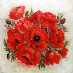 Scarlet Poppies 38x38 cm WD2470