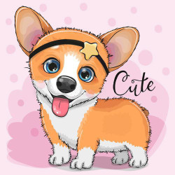 Corgi 20*20 cm WD2473