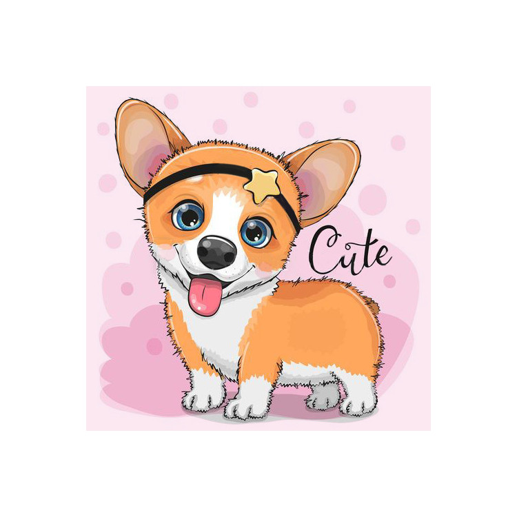 Corgi 20*20 cm WD2473