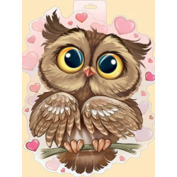 Owl in Love 15*20 cm WD296