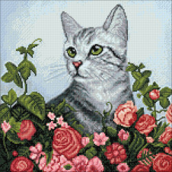 Flower Cat 38*38 cm WD2509