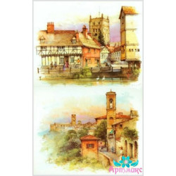 Rice card for decoupage "Landscape No. 3" 21x29 cm AM400063D