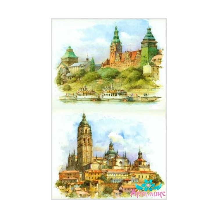 Rice card for decoupage "Landscape No. 4" 21x29 cm AM400064D