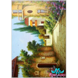 Rice card for decoupage "Coastal street" 21x29 cm AM400065D