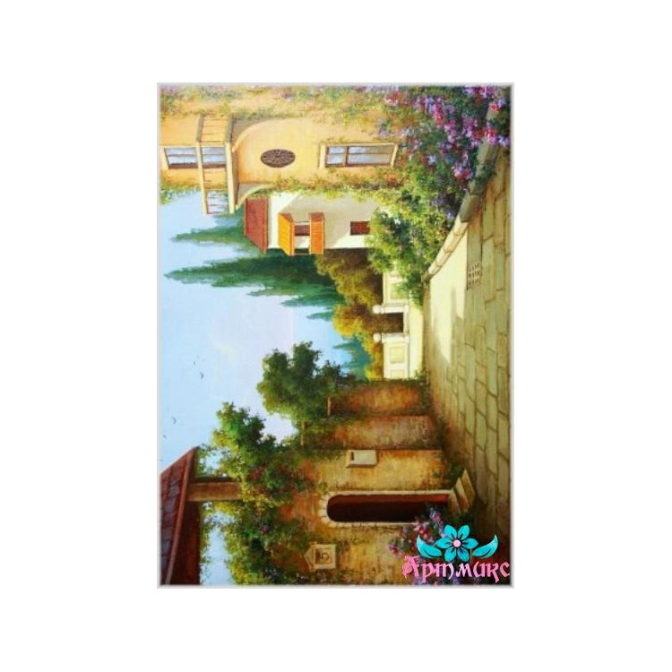 Rice card for decoupage "Coastal street" 21x29 cm AM400065D