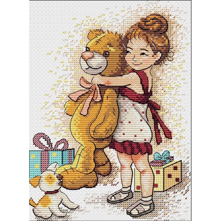 Girl with a bear SM-632