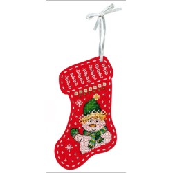 Christmas felt sock "Hello from the snowman" ST-973