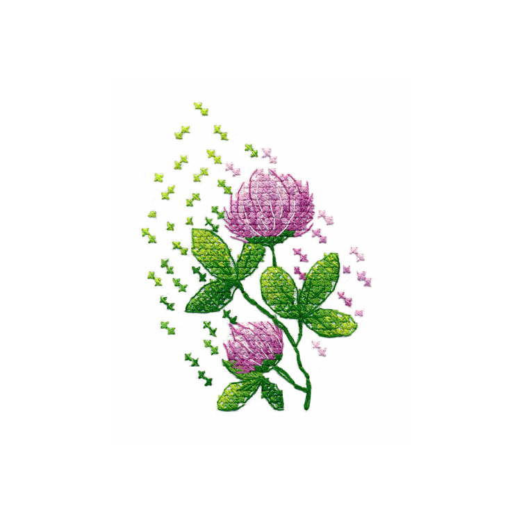 Cross-stitch kit "Clover (water-soluble canvas)" S1493