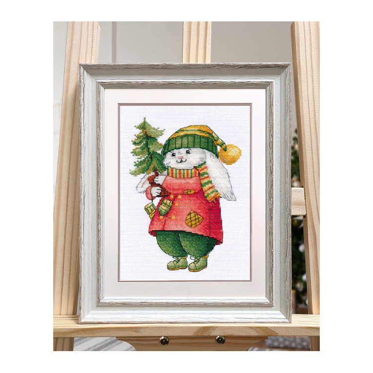 Cross-stitch kit "Bunny with Christmas tree" S1511